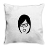 crazy girl Throw Pillow