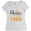 queens are born in october 1969 Women's Triblend Scoop T-shirt