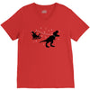 noel dinosaur V-Neck Tee