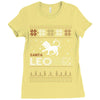 santa leo christmas ugly t shirts Ladies Fitted T-Shirt