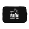 born to run forced to work Laptop sleeve