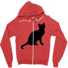 cat black had Zipper Hoodie