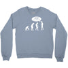 banksy funny human evolution indie Crewneck Sweatshirt