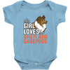This Girl Loves Shetland Sheepdog Baby Onesie