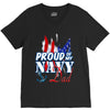 navy dad V-Neck Tee