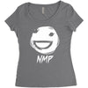 white nmp Women's Triblend Scoop T-shirt