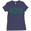 marijuana 420 Ladies Fitted T-Shirt