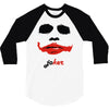 visage joker yeux ferm&eacute;s 3/4 Sleeve Shirt