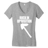 rock in opposition Women's V-Neck T-Shirt