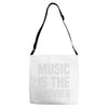 music is the answer Adjustable Strap Totes