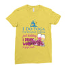 yoga and wine Ladies Fitted T-Shirt