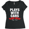 Plays With Cars Women's Triblend Scoop T-shirt