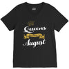 queens are born in august V-Neck Tee