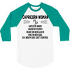 Capricorn Woman 3/4 Sleeve Shirt