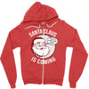 santa claus is coming Zipper Hoodie