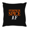 pumpkin space af Throw Pillow