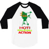 hot grill on grill action 3/4 Sleeve Shirt