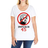 Impeach 45 Stop Trump Ladies Curvy T-Shirt