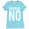 hahaha no Ladies Fitted T-Shirt