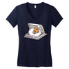 schr&ouml;dinger pizza Women's V-Neck T-Shirt