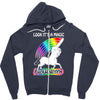 look it's a magical fck unicorn funny Zipper Hoodie