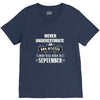 never underestimate an old man who was born in september V-Neck Tee