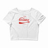 enjoy cocaine funny gray Crop Top