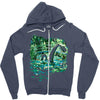 water lilies and nessy Zipper Hoodie