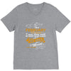 I'm a february woman I was born with my heart V-Neck Tee