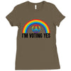 I Am Voting Yes Ladies Fitted T-Shirt
