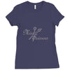 miss scissors rhinestone Ladies Fitted T-Shirt