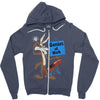 looney tunes genius at work Zipper Hoodie