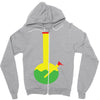rasta bong water pipe slide insert stem filtered Zipper Hoodie