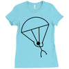 stick man skydiving Ladies Fitted T-Shirt
