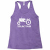 tractor driver for farmer and construction worker Racerback Tank