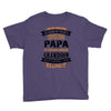 Super Cool Papa Of A Freaking Awesome Grandson Youth Tee