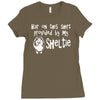 sheltie hair Ladies Fitted T-Shirt