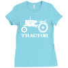 tractor driver for farmer and construction worker Ladies Fitted T-Shirt