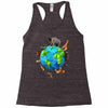 animal polygon around the planet Racerback Tank