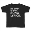 my brain is 80% song lyrics Toddler T-shirt