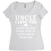 I Love You Uncle Women's Triblend Scoop T-shirt
