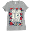 Women's March Hear Our Voice Ladies Fitted T-Shirt