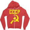 cccp hammer &amp; sickle  soviet union communist communism russia red star Zipper Hoodie