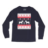 reindeer christmas ugly sweater Long Sleeve Shirts