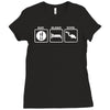 eat sleep scuba dive Ladies Fitted T-Shirt