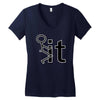 fk it funny college party Women's V-Neck T-Shirt