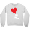 bird love heart animal graph note music party pop art gift Crewneck Sweatshirt