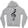 the music is the key Zipper Hoodie