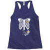 pregnant skeleton baby costume halloween maternity ninja ladies Racerback Tank