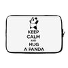 keep calm and hug a panda Laptop sleeve